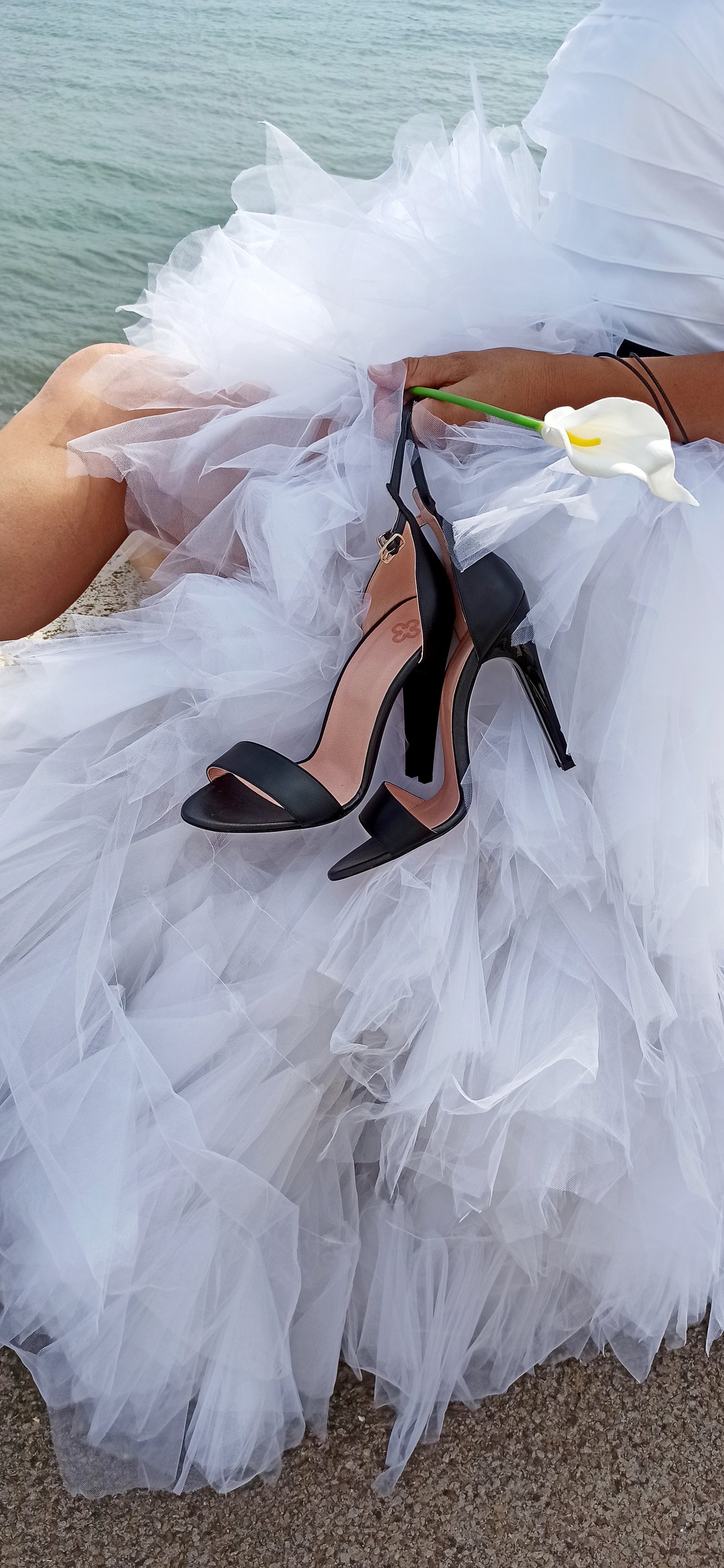 Talon Double - Angel Black One ecofriendly opentoes